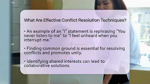 What Are Effective Conflict Resolution Techniques? - BusinessGuide360.com