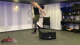 Box Single Leg Drop Jump