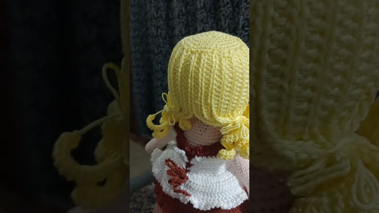 Boneca amigurume linda Bora aprender.