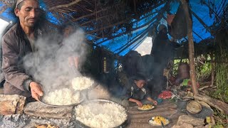 Simple Himalayan Lifestyle | Cooking Rice, Making Bread & Fresh Buffalo Milk in the Himalayas