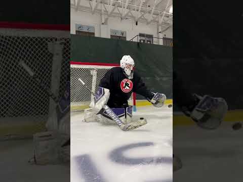 Jackson Irving of Sioux Falls Stampede working on using his layers and keeping his shoulders square.