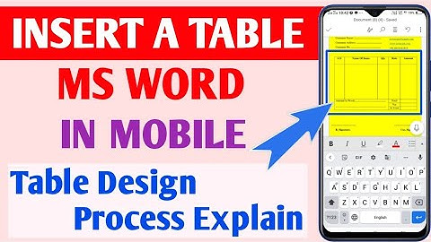 Ms word me table kaise banaye in Mobile | How to make table of contents in word in Mobile |