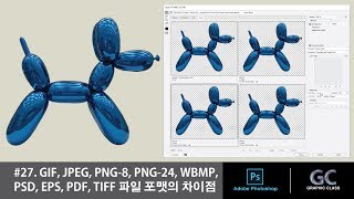 포토샵 강좌 #27. GIF, JPEG, PNG-8, PNG-24, WBMP, PSD, EPS, PDF, TIFF 파일 포맷의 차이점