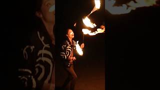 Would you play with flaming devil sticks?? #firespinning #diy #shorts