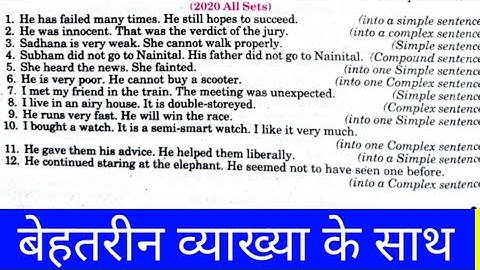 Synthesis 2020 Solved Exercise | he haa failed many times he still hopes to succeed