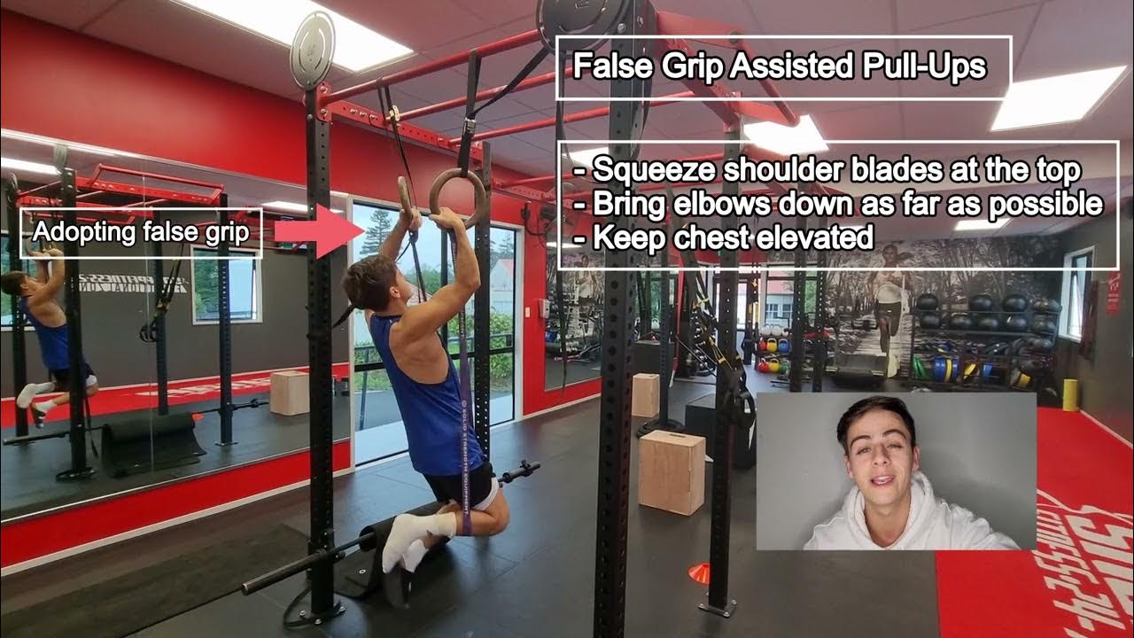 Muscle Up Training Assisted False Grip Pull Up YouTube