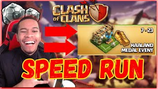 SpeedRun Haaland Medal Challenge *World Record* Clash of Clans | Can you beat my Time?