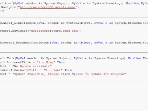 Make An Update Manager VB2008