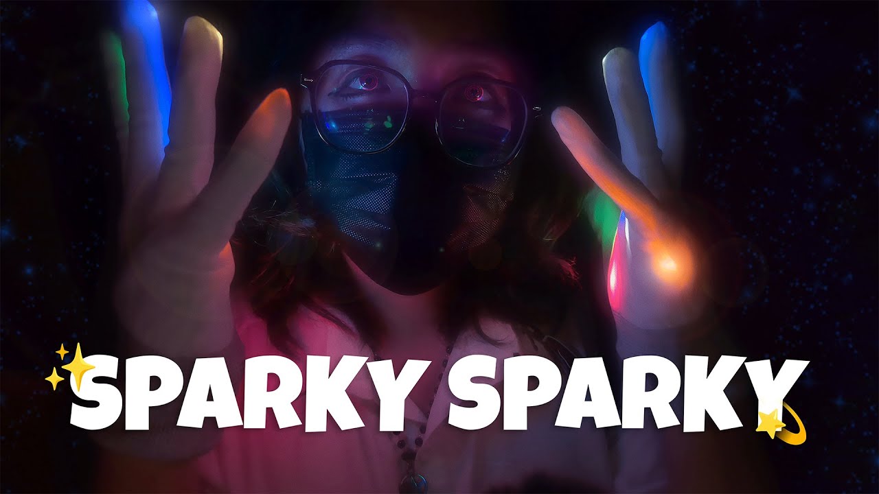 Femboy ASMR 💜 LED Glove Visual Triggers ✨ Fast Mouth Sounds & Hypnotic Hand Movements for Tingles 🖐️