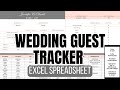 Wedding Guest Tracker Spreadsheet (Excel)