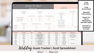 Wedding Guest Tracker Spreadsheet (Excel) screenshot 3