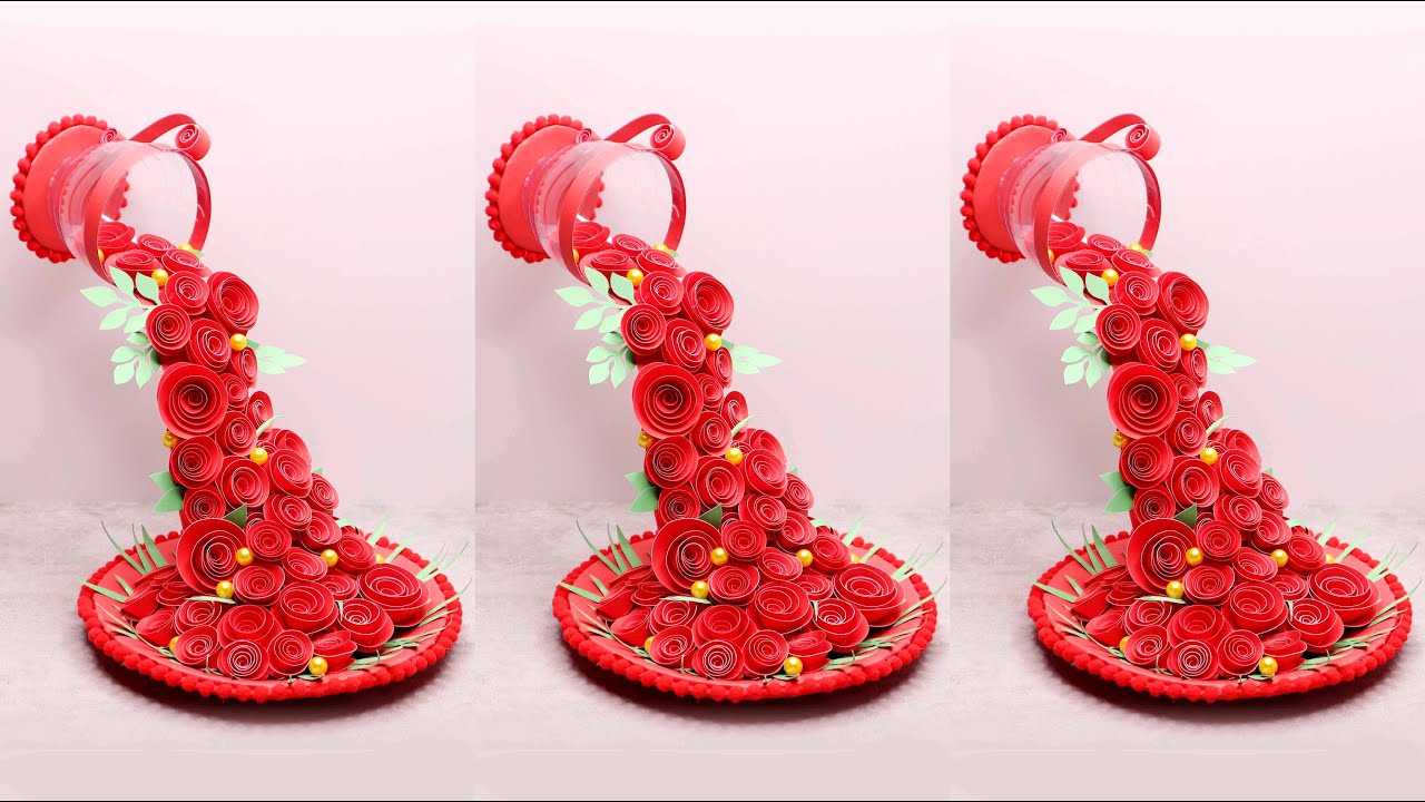 Делаем пролитые стаканы из использованных пластиковых бутылок и бумаги!