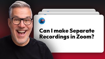 Zoom: How to make separate recordings