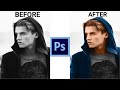 How to make a color photo from a black and white photo | Photoshop Bangla Tutorials
