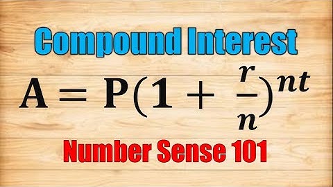 Compound Interest  (Problem Solving) - Number Sense 101
