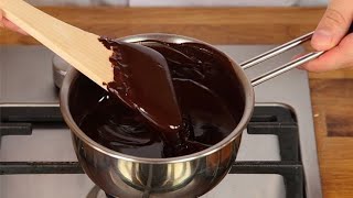 صوص الشوكوتة في 3 دقائق لتغليف وتزيين الكيك والحلويات