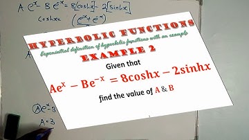 Solving Equations Involving Hyperbolic and Exponential Functions