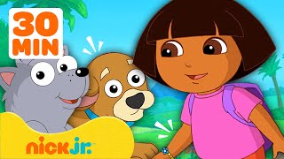 Dora la Exploradora | Los rescates de CACHORROS más adorables de Dora 🐶 | 30 minutos | Nick Jr.