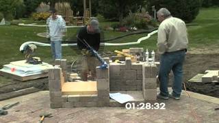 Outdoor Fireplace Construction (time Lapse)