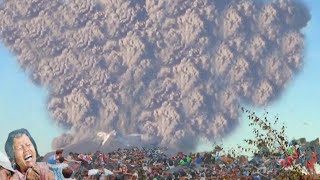 1 jam kemudian: gunung berapi ibu meletus, menutupi 700.000 penduduk dalam abu dan sinar matahari