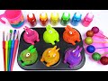 Satisfying Video l How To Make Rainbow Lollipop ON THE Eggs WITH Mixng MY Slime Cutting ASMR