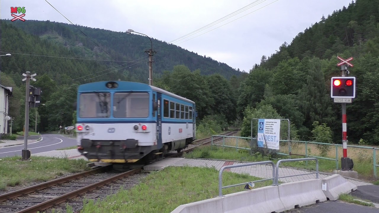 Železniční přejezd Hroznětín zastávka [P206] - 8.7.2021 / Czech railroad crossing