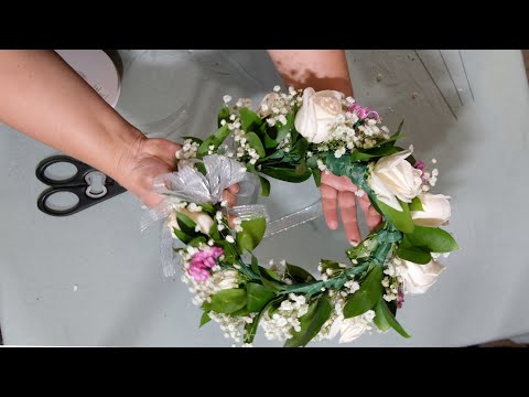 Quick wedding flower crown/halo tutorial.