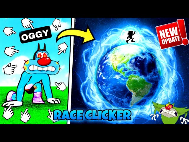 Oggy Reach God Speed In Speed Race Clicker Game Roblox, Roblox clicker Game