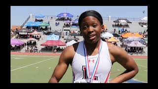 Mansfield Legacy Christine WINS the 100, 200, and 400 meters and moves on to the State  Championship
