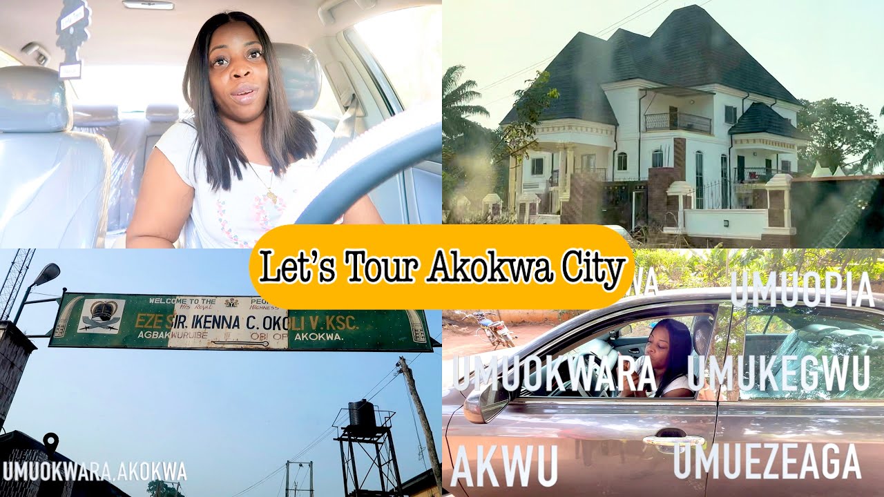 Drive Through The 6 Villages Of Akokwa + OBI PALACE + Orange Drugs House + MANSIONS IN MY VILLAGE