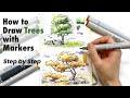 How to Draw Trees with Pen and Markers | Tutorial 3