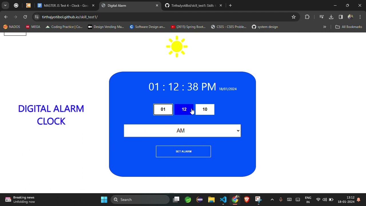 Coding Ninjas | Skill Test 1  [ Front End Module ]