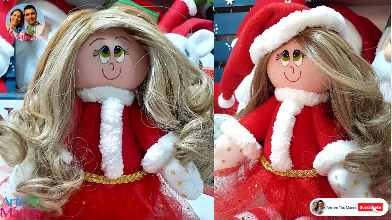 🔴Cómo Coser, Pegar, el PELO Sintético de las MUÑECAS DE TRAPO, Tutorial con Arte en Tus Manos