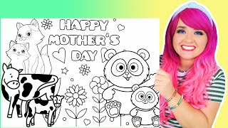 Coloring Moms & Baby Animals Coloring Pages | Mother's Day Coloring Videos