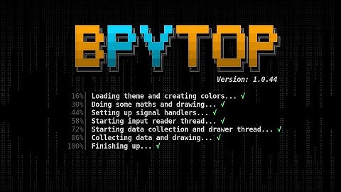 Bpytop Monitoring Utility in Linux