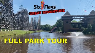 Six Flags Great Adventure Full Park Tour 2021