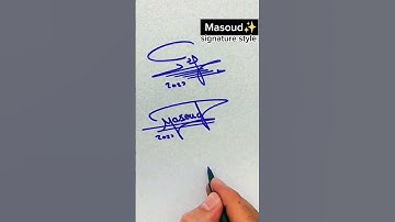 M stylish signatures || Masoud name signature #masoud #signature #youtube #trending #shorts #video