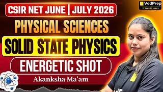 CSIR NET June/July 2026 Physical Sciences | Solid State Physics Energetic Shot | VedPrep CSIR NET