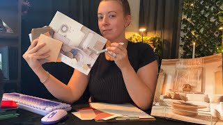 ASMR Interior Designer | page turning, fabric sounds, writing, typing, soft spoken