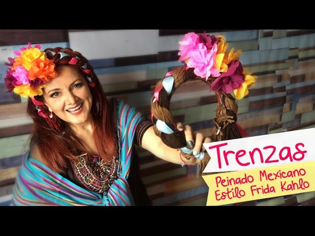 Peinado Mexicano estílo Frida Kahlo :: Trenzas Fáciles :: Chulads Creativas  - YouTube