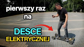 Deskorolka elektryczna - pierwsza jazda w życiu! z @proskatefpv ​