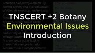 1.Botany | Environmental Issues | Introduction