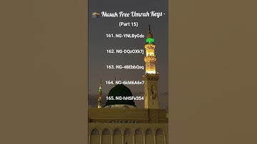 🕋 Nusuk Free Umrah Keys – Part 15 | New Working Keys 💯#nusukapp #freeumrah
