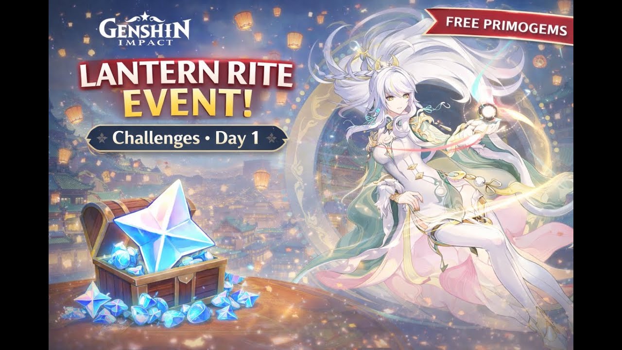 Event Lantern Rite Genshin Impact Challenges Day 1 - Free Primogems
