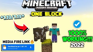 One Block In Minecraft Pe [1.18/1.19] - 100% Working! | Minecraft One Block Survival screenshot 5