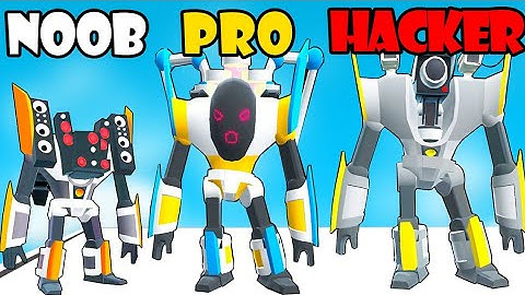 NOOB vs PRO vs HACKER - Mechangelion Robot Fighting 1