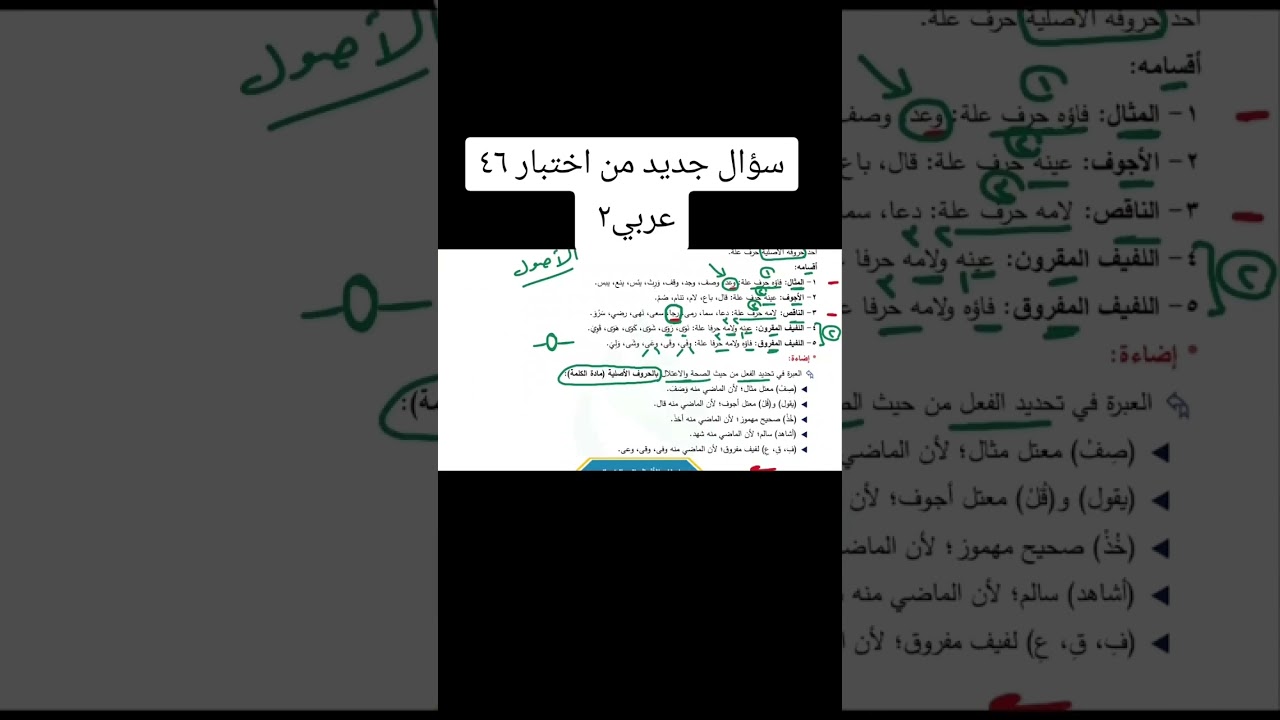 سؤال يحمل فكرة جديدة في الاختبار