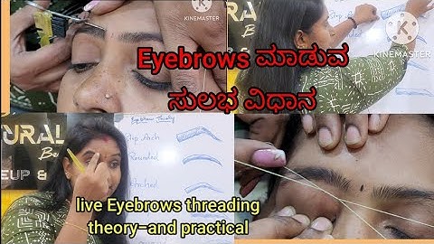 live Eyebrows theory and practical( ಕನ್ನಡ) Beautician course and makeup course #vairalvideo
