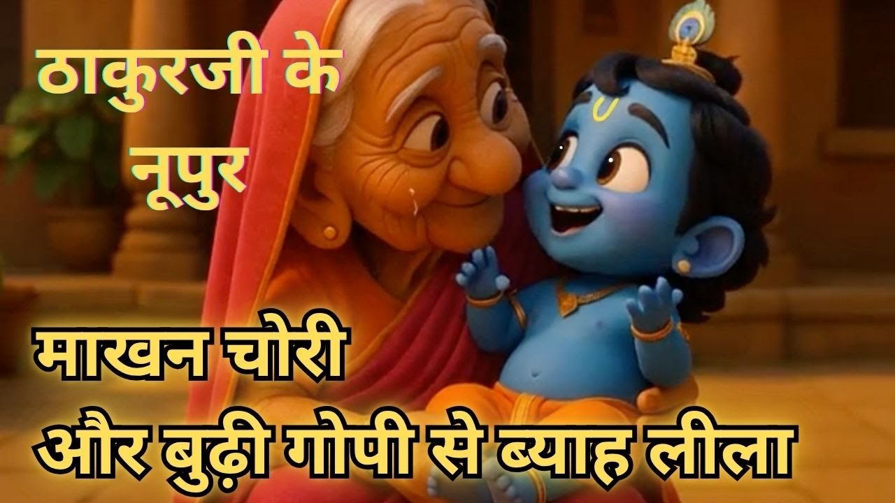 Thakurji ki makhan chori leela #krishnaleela @BhaktiPath #indreshji