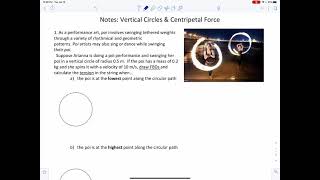 Vertical Circles & Centripetal Force [part 1]